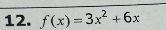 f(x)=3x^2+6x