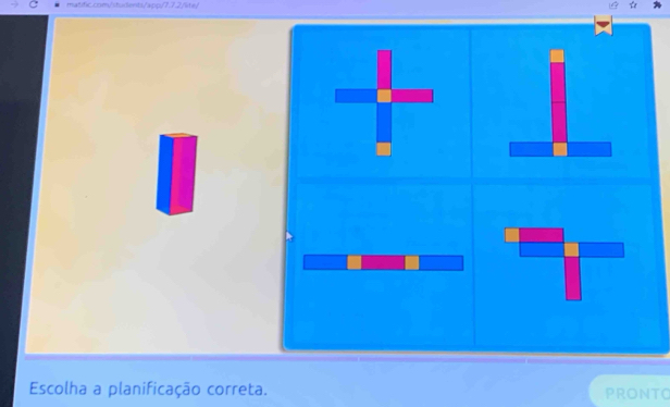 Escolha a planificação correta. prontC