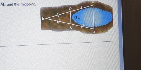 overline AE and the midpoint,