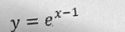 y=e^(x-1)