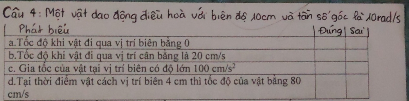 ột vật dao động