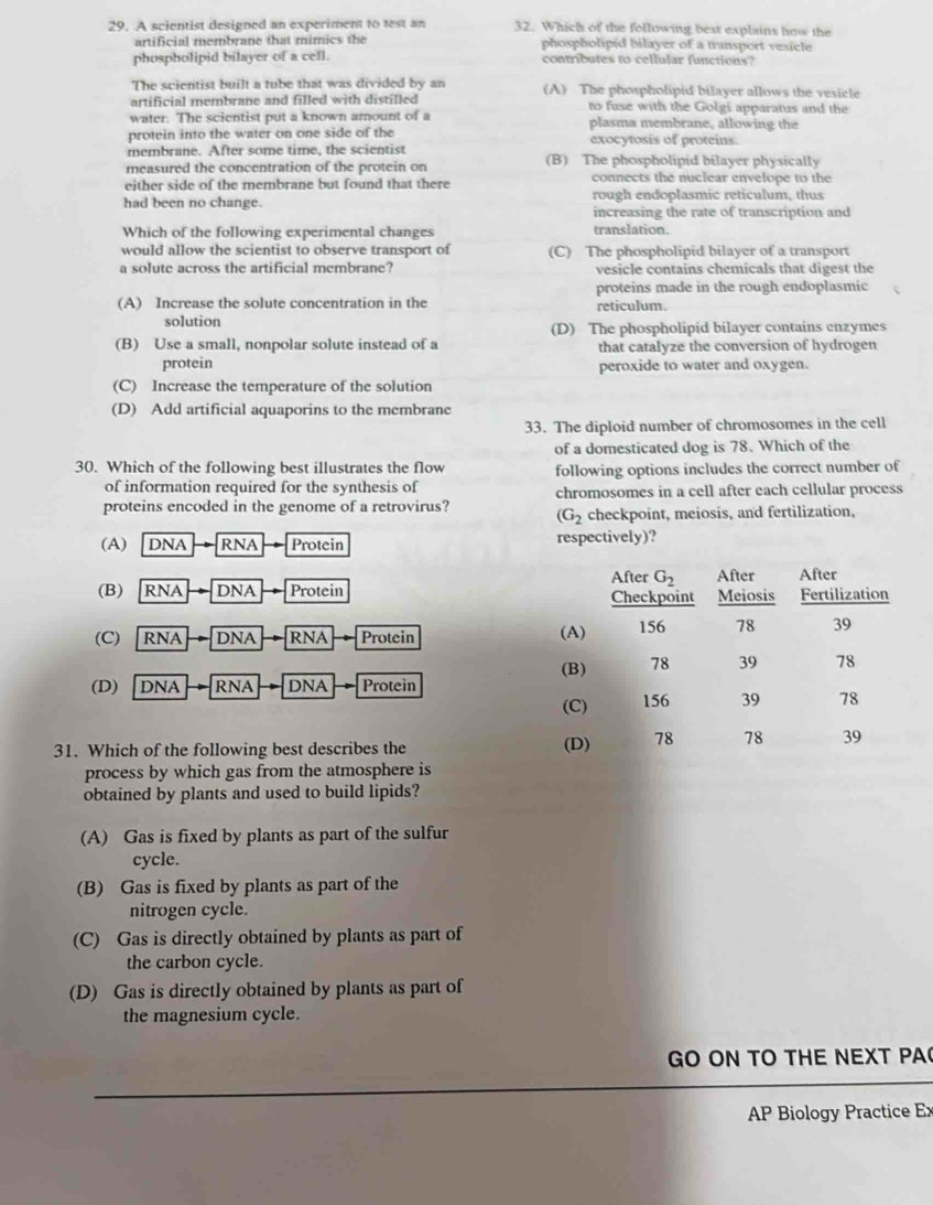 แก้ไขแล้ว:A scientist designed an experiment to test an 32. Which of ...