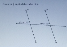 Given m||n , find the value of 2 .