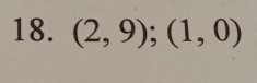 (2,9); (1,0)