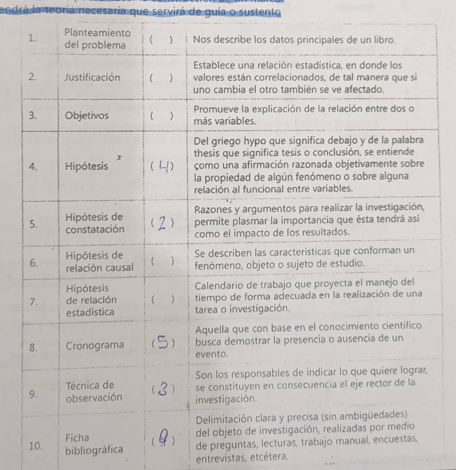 endrá la teoría necesaria que servirá de guía o sustento 
de p 
bibliográfica 
entrevistas, etcétera.