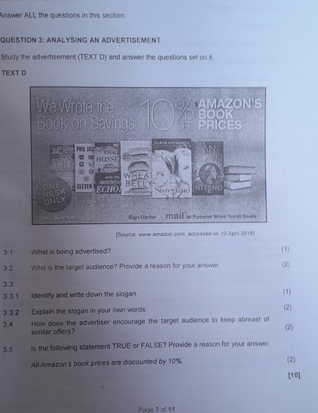 Solved: Answer ALL the questions in this section. QUESTION 3: ANALYSING ...