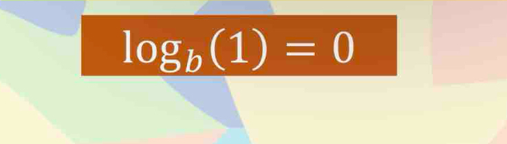 log _b(1)=0