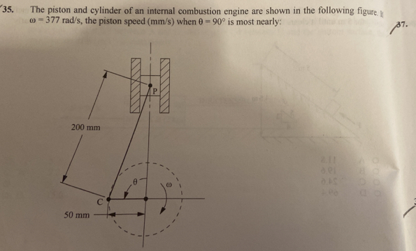 Solved: The piston and cylinder of an internal combustion engine are ...