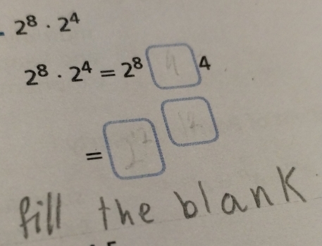 2^8· 2^4
2ª - 2ª = 2ª ª A