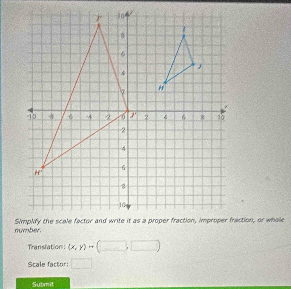 Translation: (x,y)
△
Scale factor:
Submit