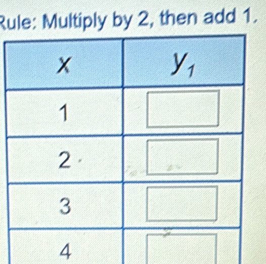 Rule: Multiply by 2, then add 1.