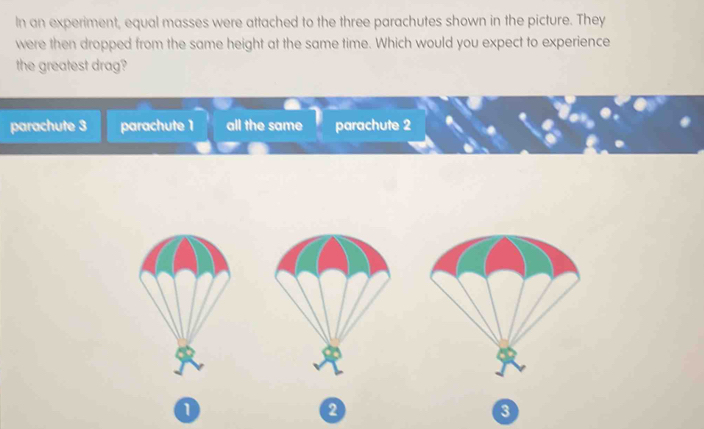 Solved: In an experiment, equal masses were attached to the three ...
