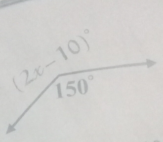 (2x-10)^circ 
150°