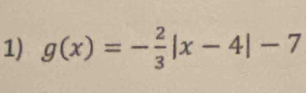 g(x)=- 2/3 |x-4|-7