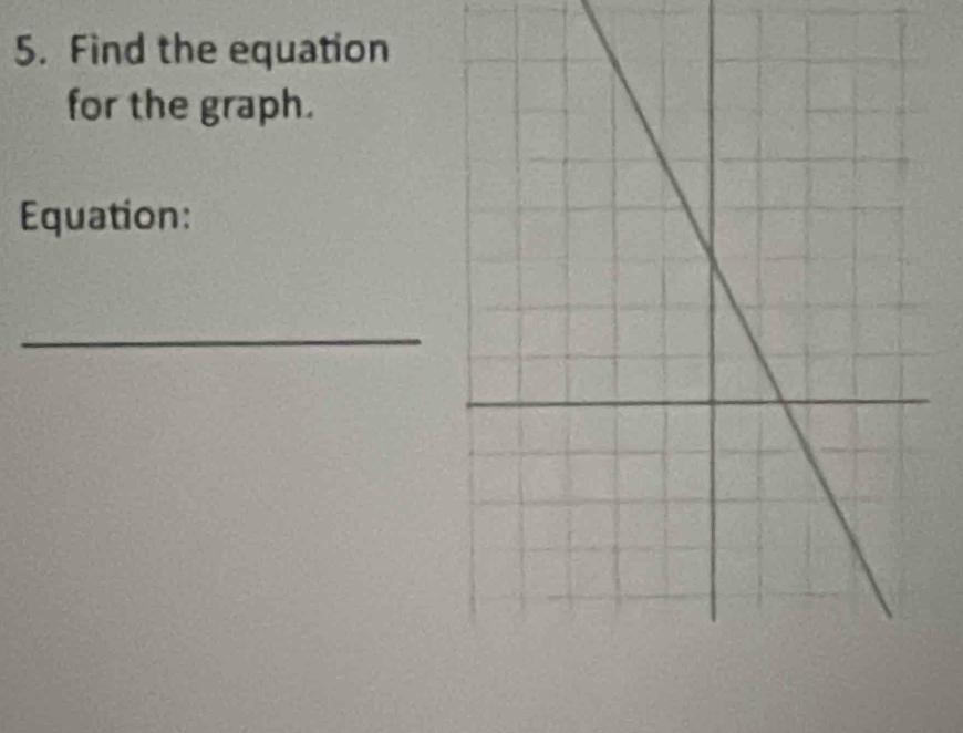 Find the equation 
for the graph. 
Equation: 
_