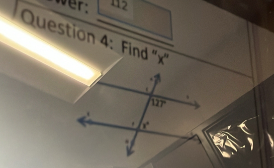 wer: 112
Question 4: Find 'x''