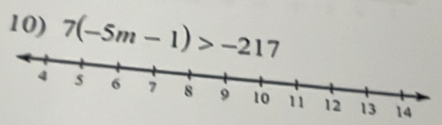 7(-5m-1)>-217