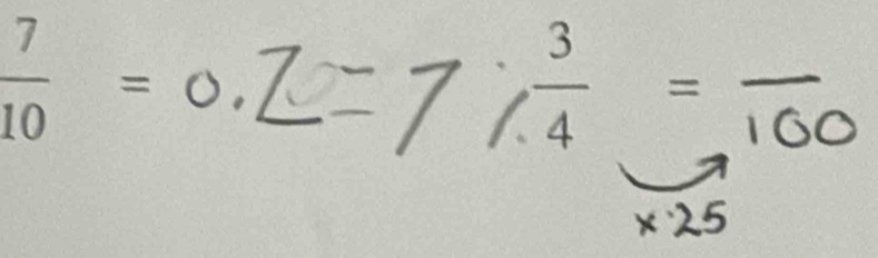 0.2=7: 3/4 =frac 100
x· 25