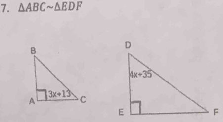 △ ABCsim △ EDF