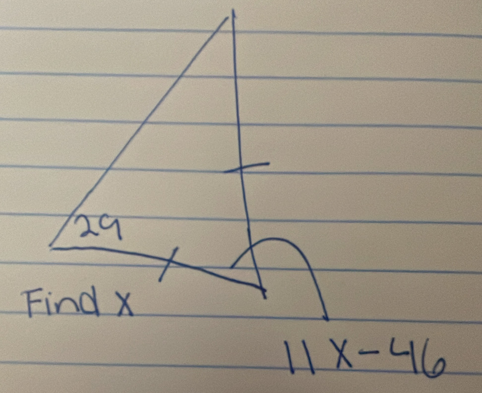 Find X
11x-46