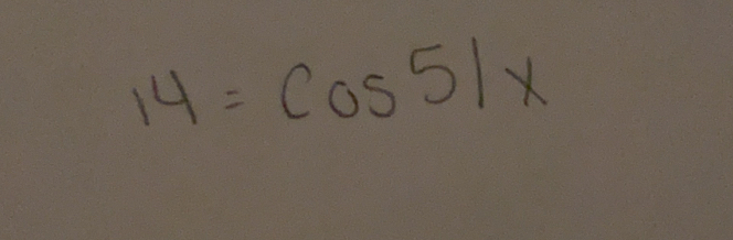 14=cos 51 x