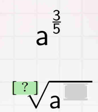 a^(frac 3)5
(□)^
[-?]a^(□)