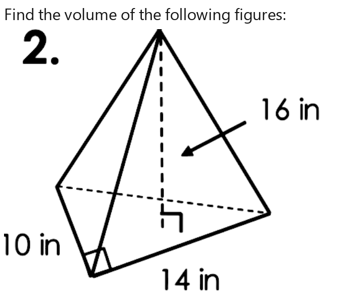 Find the volume of the following figures: