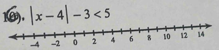 10). |x-4|-3<5</tex>