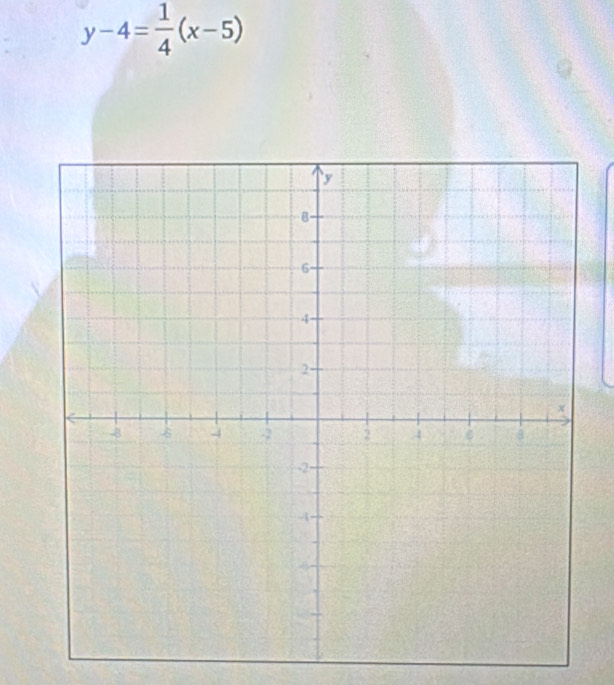 y-4= 1/4 (x-5)