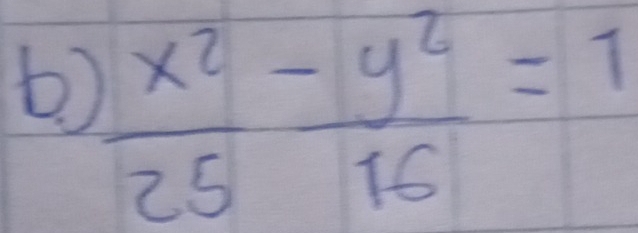  x^2/25 - y^2/16 =1