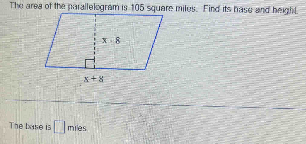 The base is □ miles.