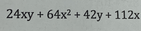 24xy+64x^2+42y+112x