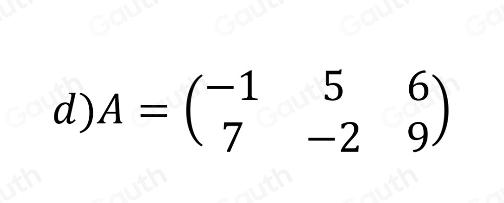 Solved: QUESTAO 10: Seja A a matriz A=(aij)2x3 , cuja lei de formaçãoé ...