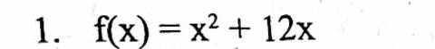 f(x)=x^2+12x