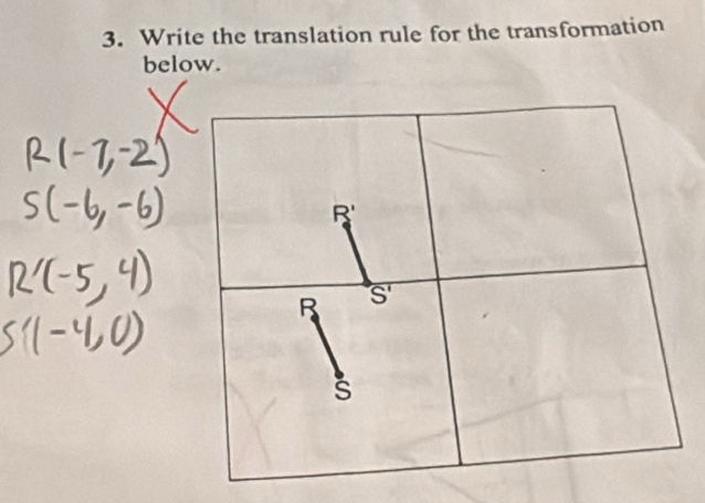 Write the translation rule for the transformation
below.