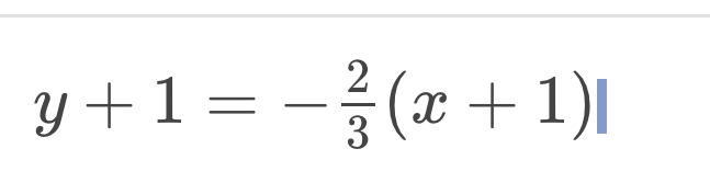 y+1=- 2/3 (x+1)