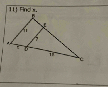 Find x.