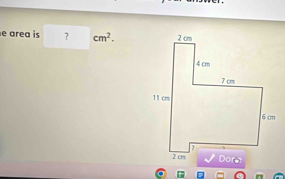 area is ? cm^2.