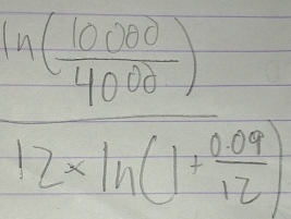 frac 10( (10,000)/4000 )12* 1n=frac  18/12 endarray 