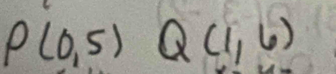 P(0,5) Q(1,6)