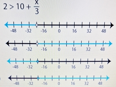 2>10+ x/3 