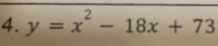 y=x^2-18x+73