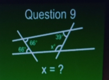 39°
66°
68° x°
x= ?