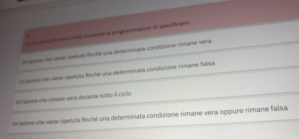 Risolto:La struttura iterativa while consente al programmatore di ...