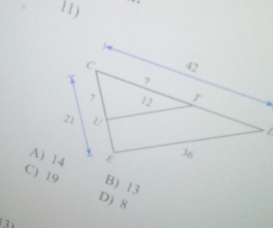 A) 14
C) 19 B) 13
D) 8
31