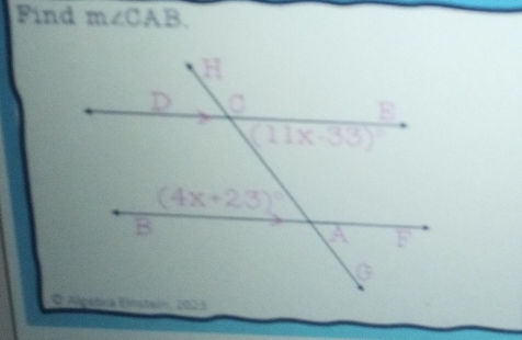 Find m∠ CAB