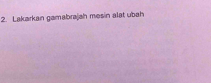 Lakarkan gamabrajah mesin alat ubah