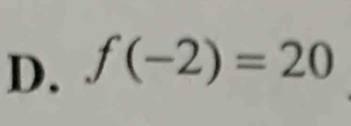 f(-2)=20