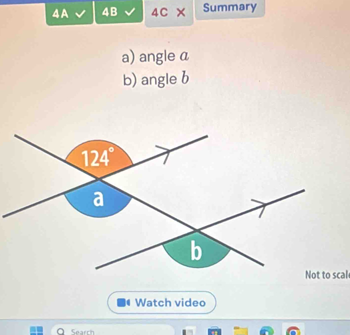 4A 4B 4C* Summary
a) angle a
b) angle b
Watch video
Search