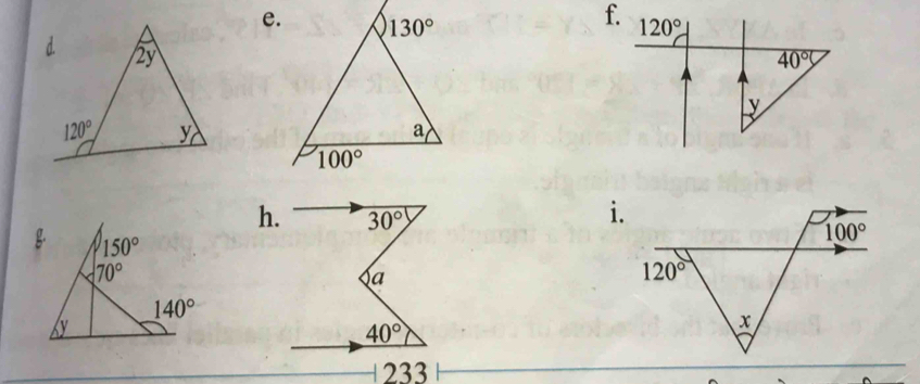 120°
40°
y
h. 30°
i.
100°
a
120°
40°
x
233